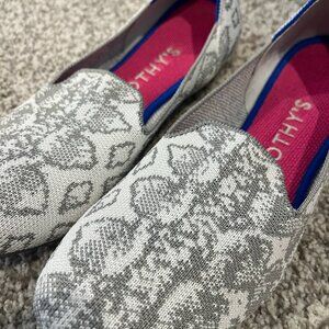 Rothy's The Loafer in Grey Stone Snake Print
